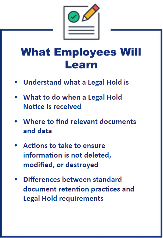 Legal Hold Training Redgrave Training
